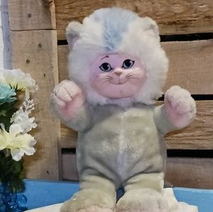 Vintage 1980s storybook Friends plush cat rubber face toy import very rare 14-in